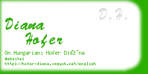 diana hofer business card